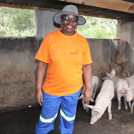 Letwinner Nyagano one of the anchor farmers under the ActionAid led VALUE project under ZAGP