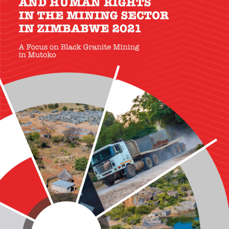 REPORT ON THE STATE OF BUSINESS AND HUMAN RIGHTS IN THE MINING SECTOR IN ZIMBABWE 2021 Cover