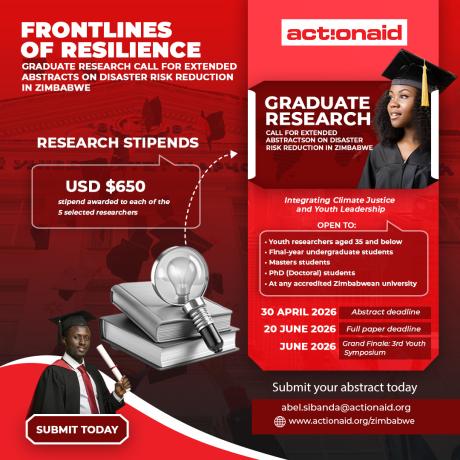 FRONTLINE OF RESILIENCE: Call for Extended Abstracts - Disaster Risk Reduction in Zimbabwe