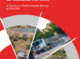 REPORT ON THE STATE OF BUSINESS AND HUMAN RIGHTS IN THE MINING SECTOR IN ZIMBABWE 2021 Cover