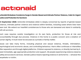 ActionAid Zimbabwe Condemns Surge in Gender-Based and Intimate Partner Violence, Calls for Urgent Justice and Protection for Survivors